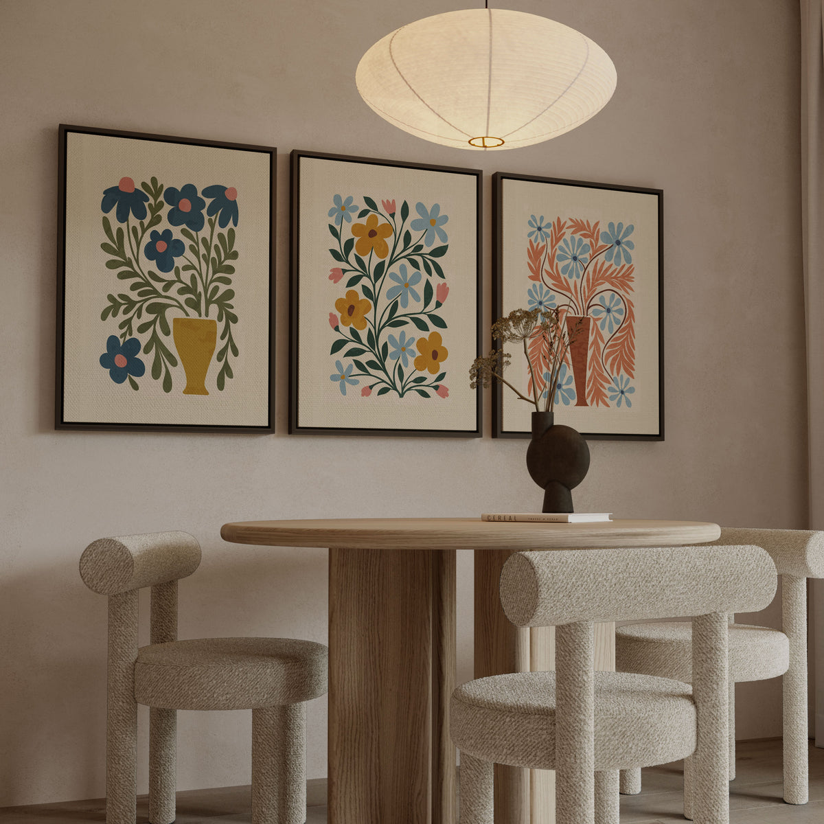 Boho Flowers Botanical Modern Minimalist