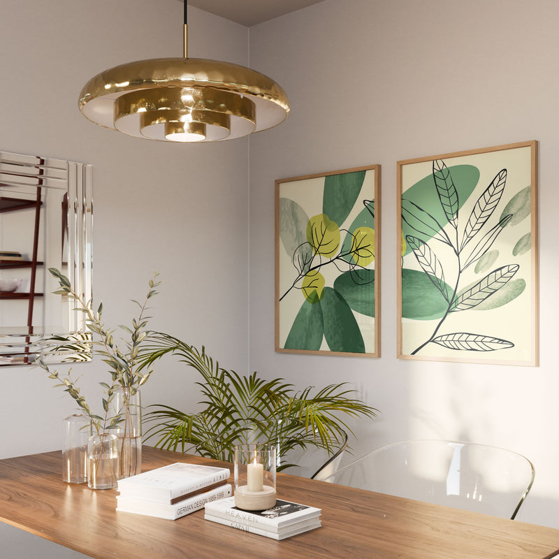 Boho Green Leaves