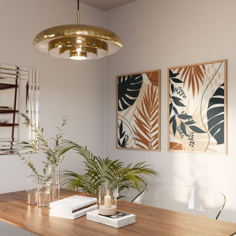 Boho Leaves Modern Minimalist