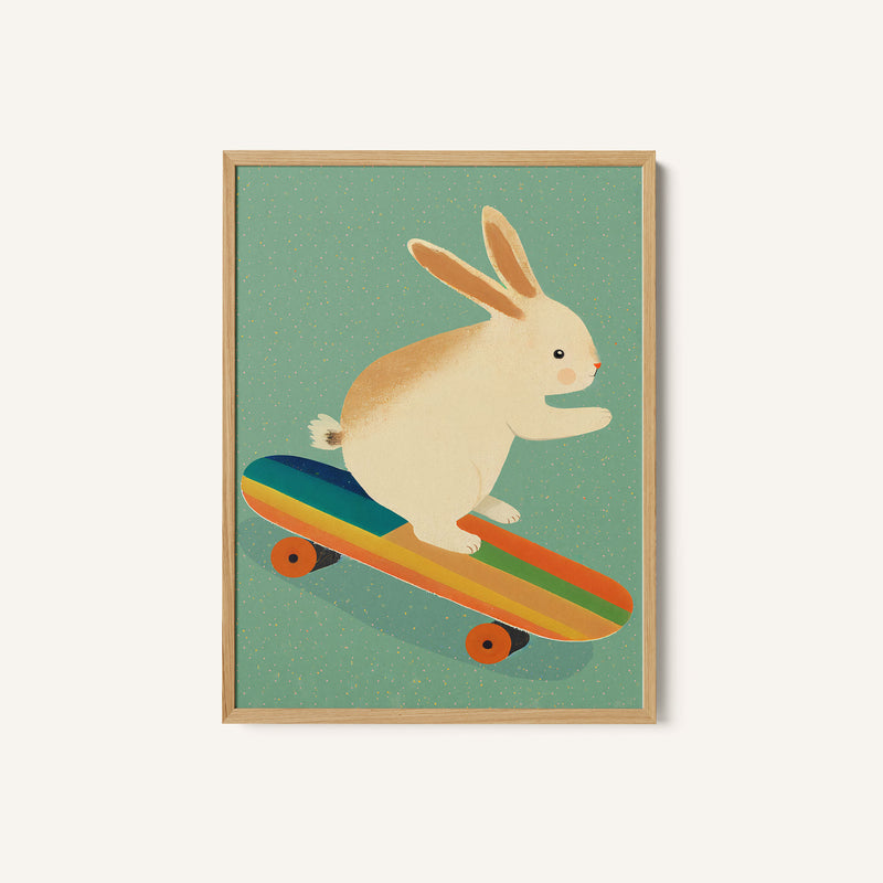 Bunny On Skateboard