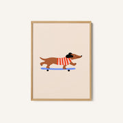 Dachshund on Skateboard – image 1