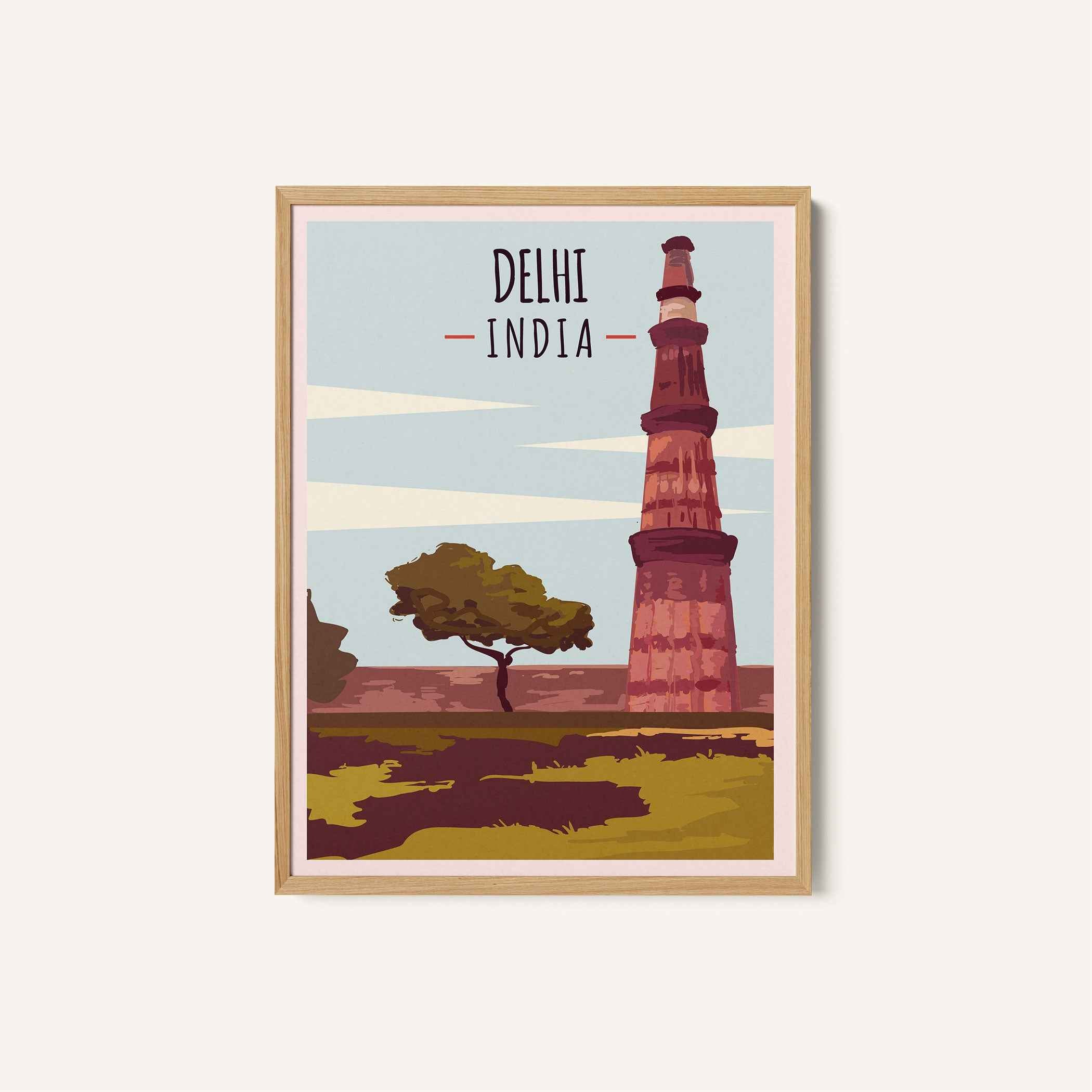 Delhi Travel Poster Print