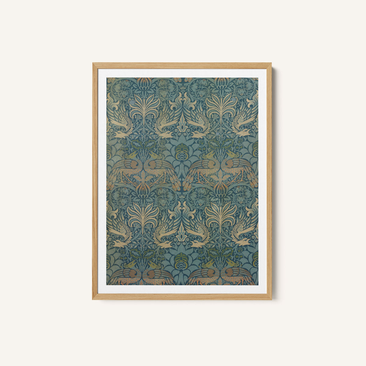 Designed by Panel Entitled Peacock and Dragon