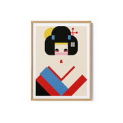 Geisha Girl Geometric Illustration – image 2