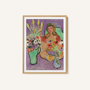Girl with Anemones on Purple Background 1944 – image 1