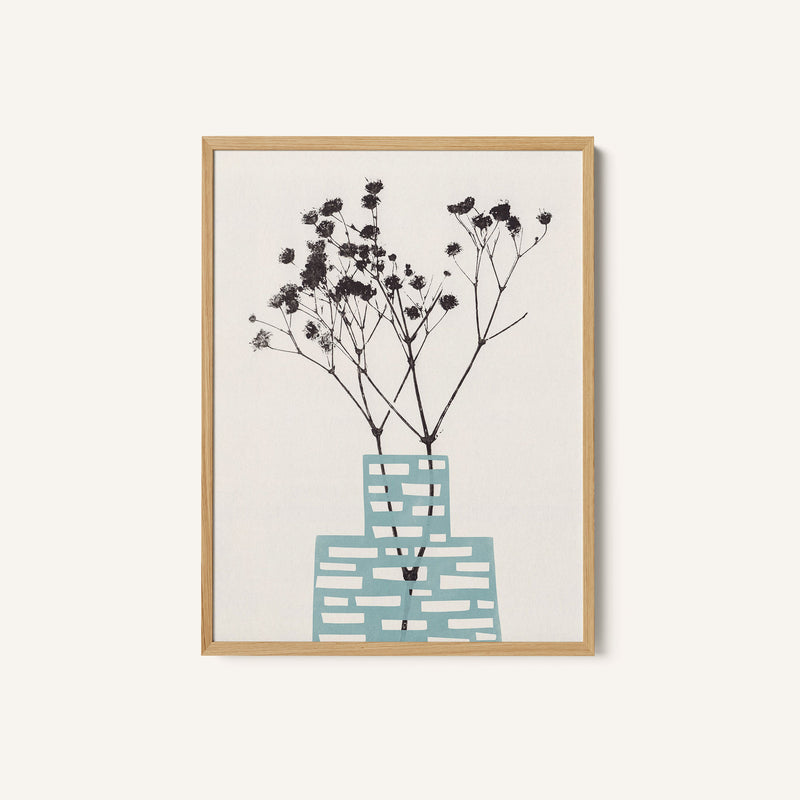 Gypsophila In a Blue Vase