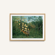 In a Tropical Forest. Struggle Between Tiger and Bull – image 1