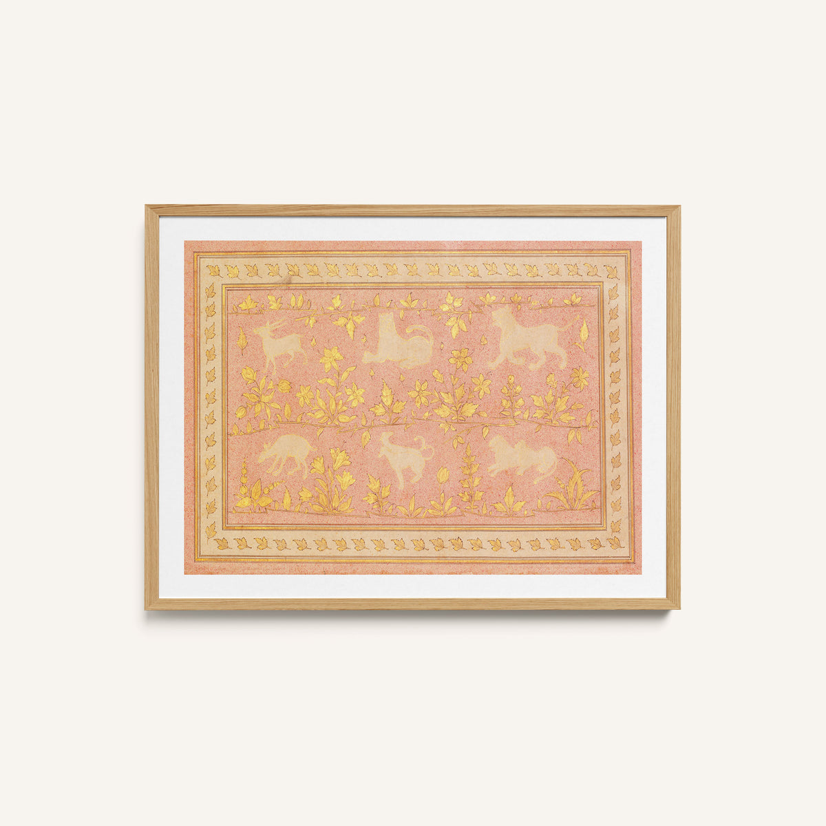 Antique Gold and Buff Pattern Tapestry