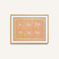 Antique Gold and Buff Pattern Tapestry
