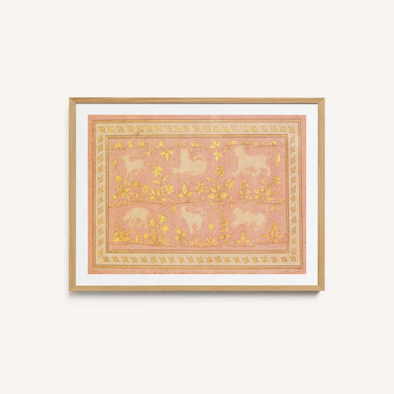 Antique Gold and Buff Pattern Tapestry