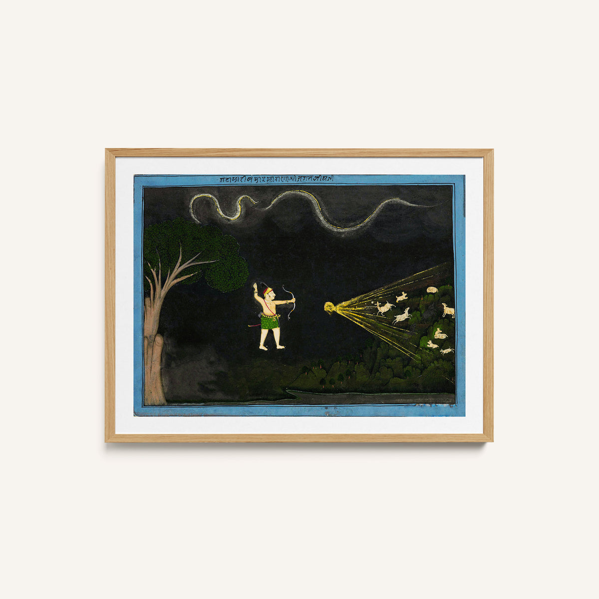 Maharana Jagat Singh II Dressed as a Bhil, Hunting Deer at Night