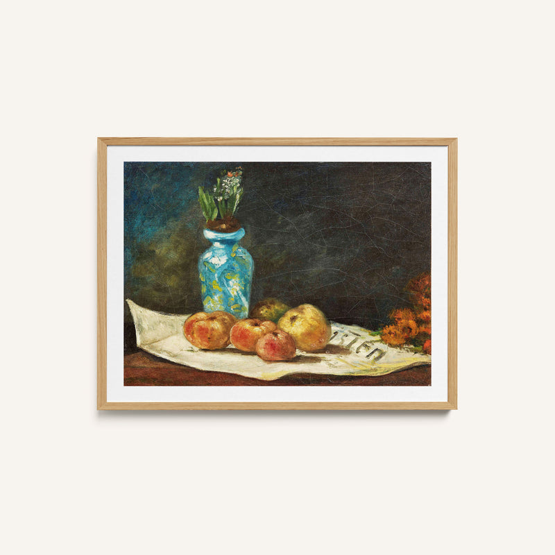 Hyacinth and Apples on a Newspaper (1876)