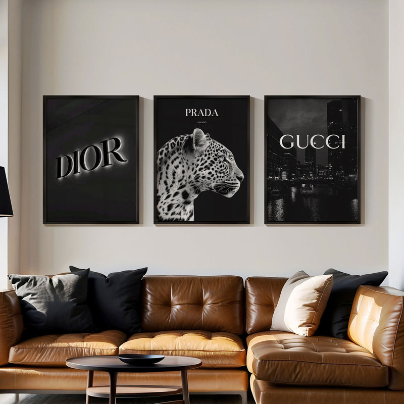Luxury Fashion BW Poster