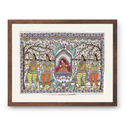 Palanquin pledge-The Bride's journey Madhubani Painting – image 1