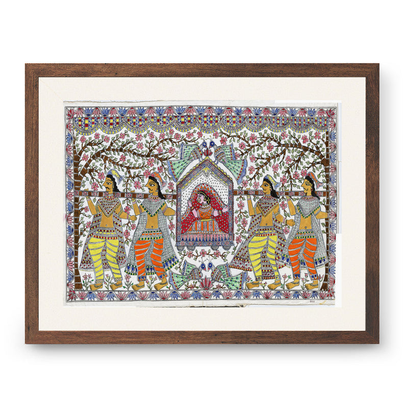 Palanquin pledge-The Bride's journey Madhubani Painting