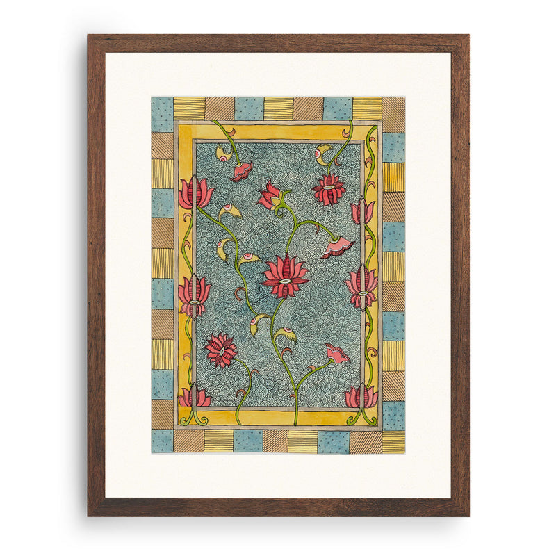 Madhubani floral Art, Madhubani Art
