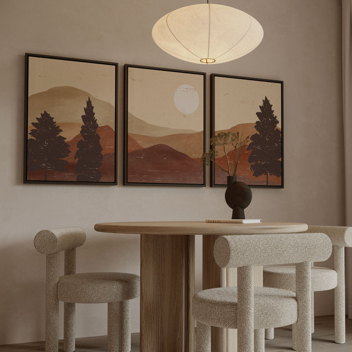 Mid Century Modern Mountain Autumn
