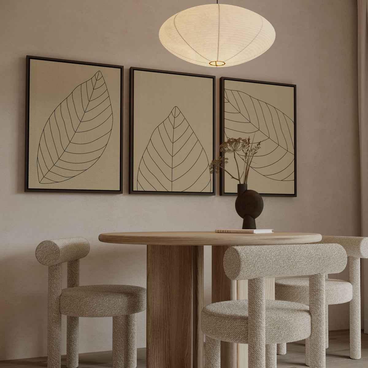 Neutral Leaf Line Art