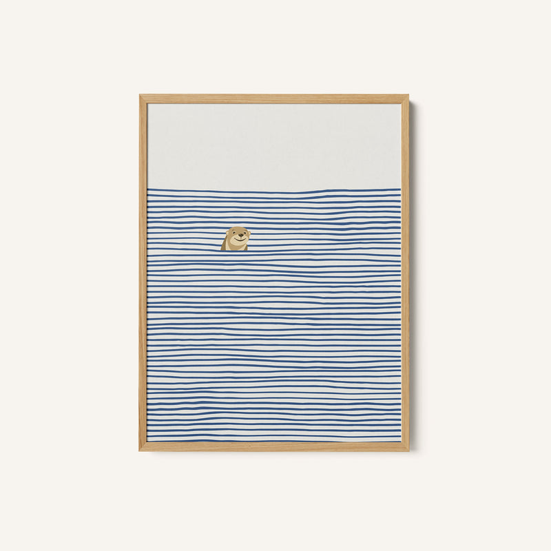 Otter in the Waves