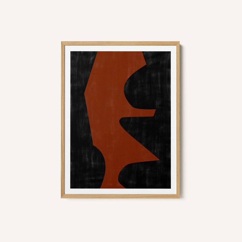 Terracotta & Black Abstract Shapes
