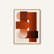 Minimalist Geometric Abstract in Terracotta Tones – image 1