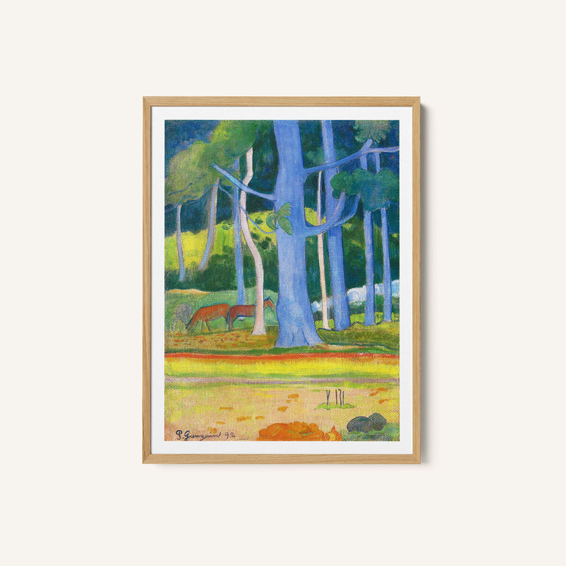 Landscape with Blue Tree Trunks (1892)
