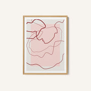 Red Lines Over A Soft Pink Square Background – image 1