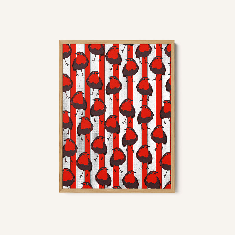 Red Robin Bird Pattern
