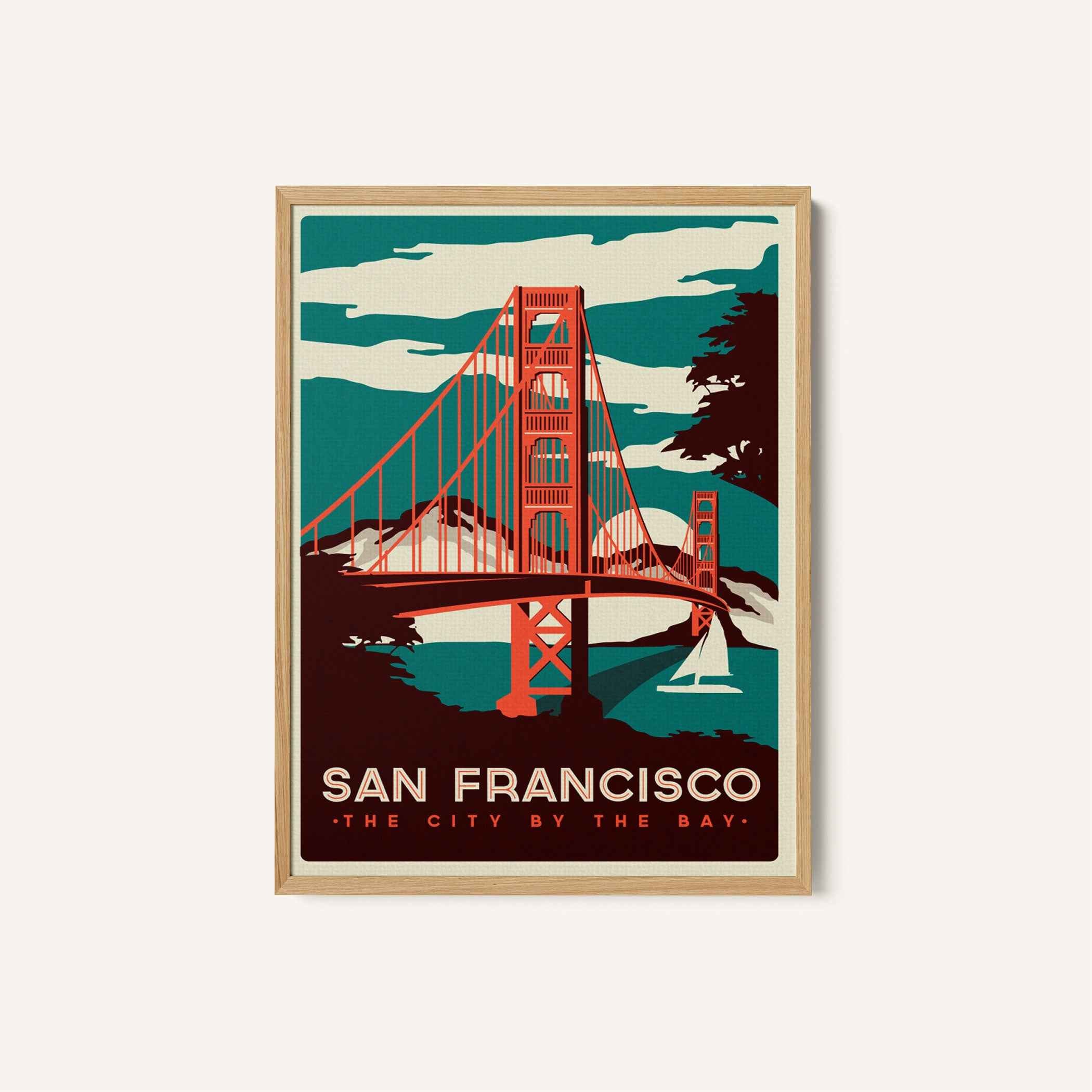 San Francisco Travel Poster Vintage Travel Poster Print