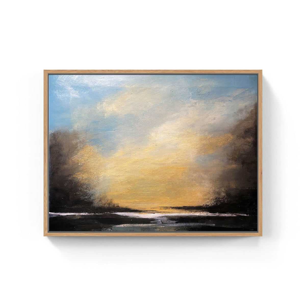 Serene Sunset Over a Tranquil Horizon