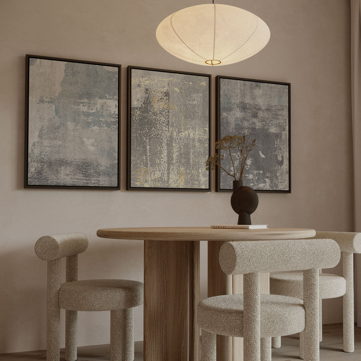 Set of 3 Abstract Neutral