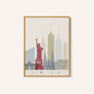 Skyline New York Travel Poster Print
