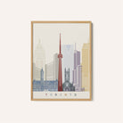 Skyline Toronto Travel Poster Print