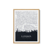 Skyline and City Map of London – image 2