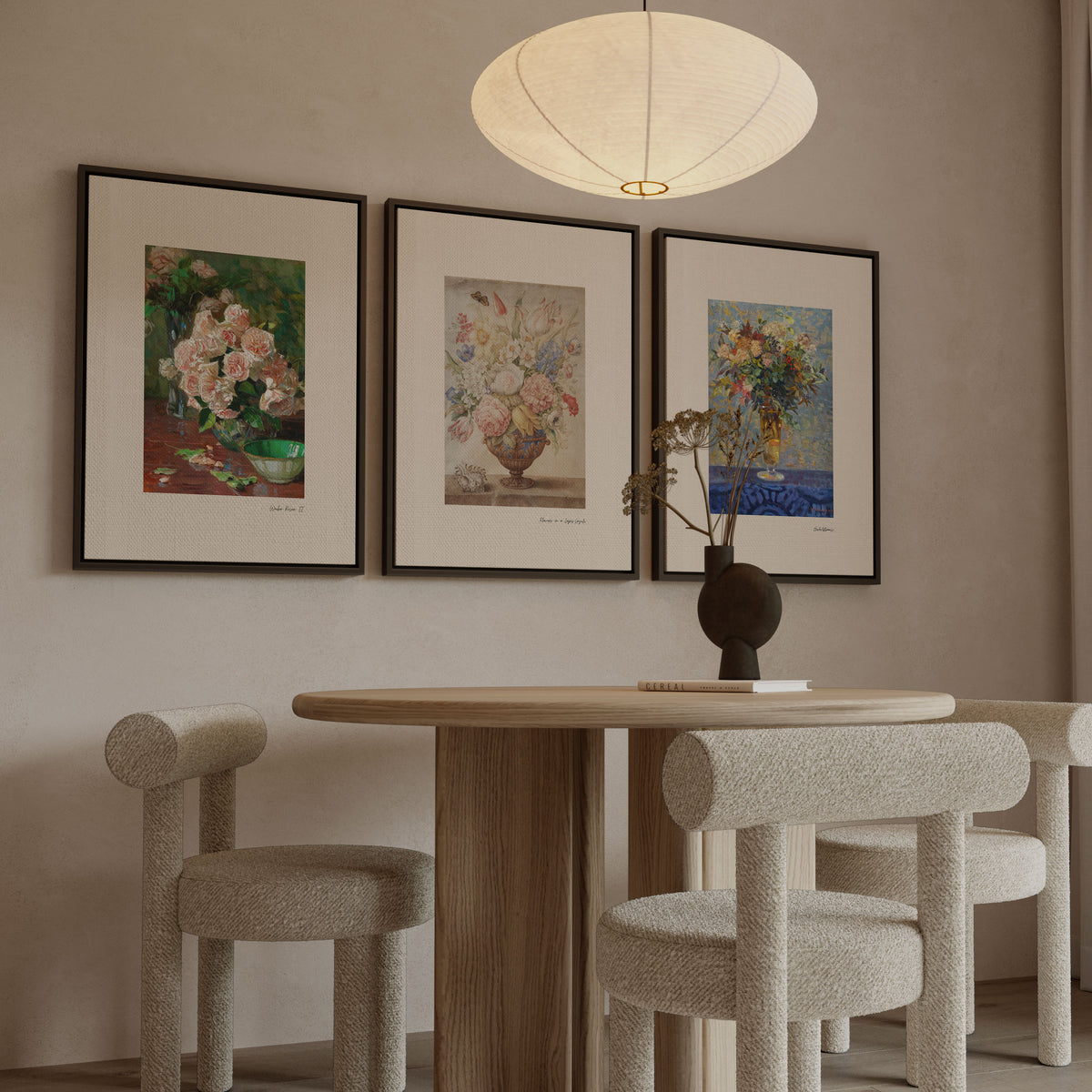 Still Life Flowers Set Modern Posters