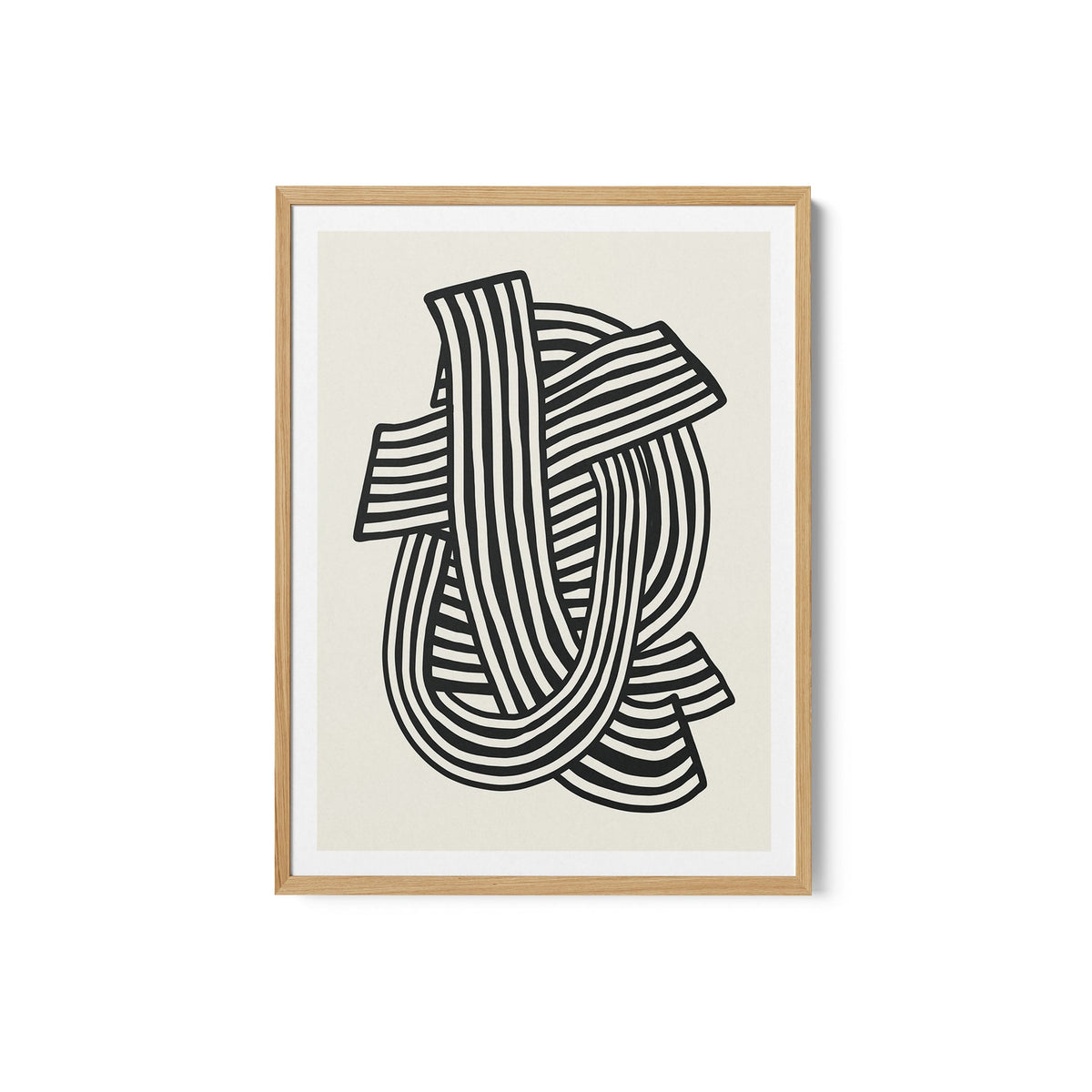 Striped Abstract In Black