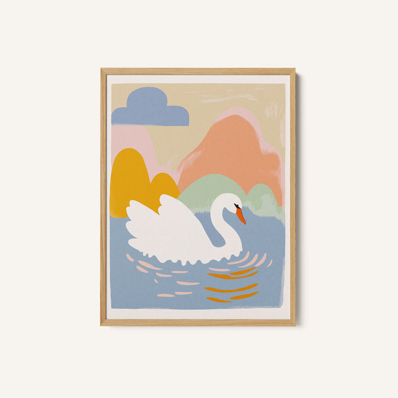 Swan In Lake