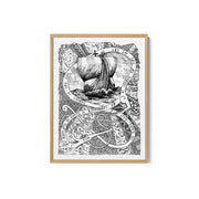 The Journey Viking Doodle Ink Drawing – image 2