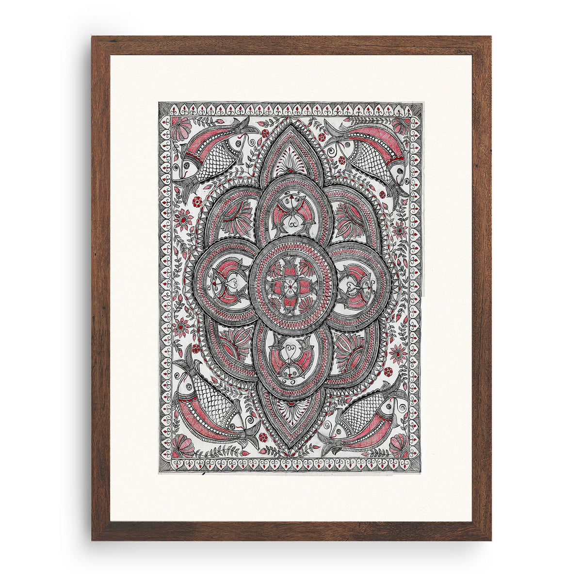 Pious like Fish Madhubani Painting