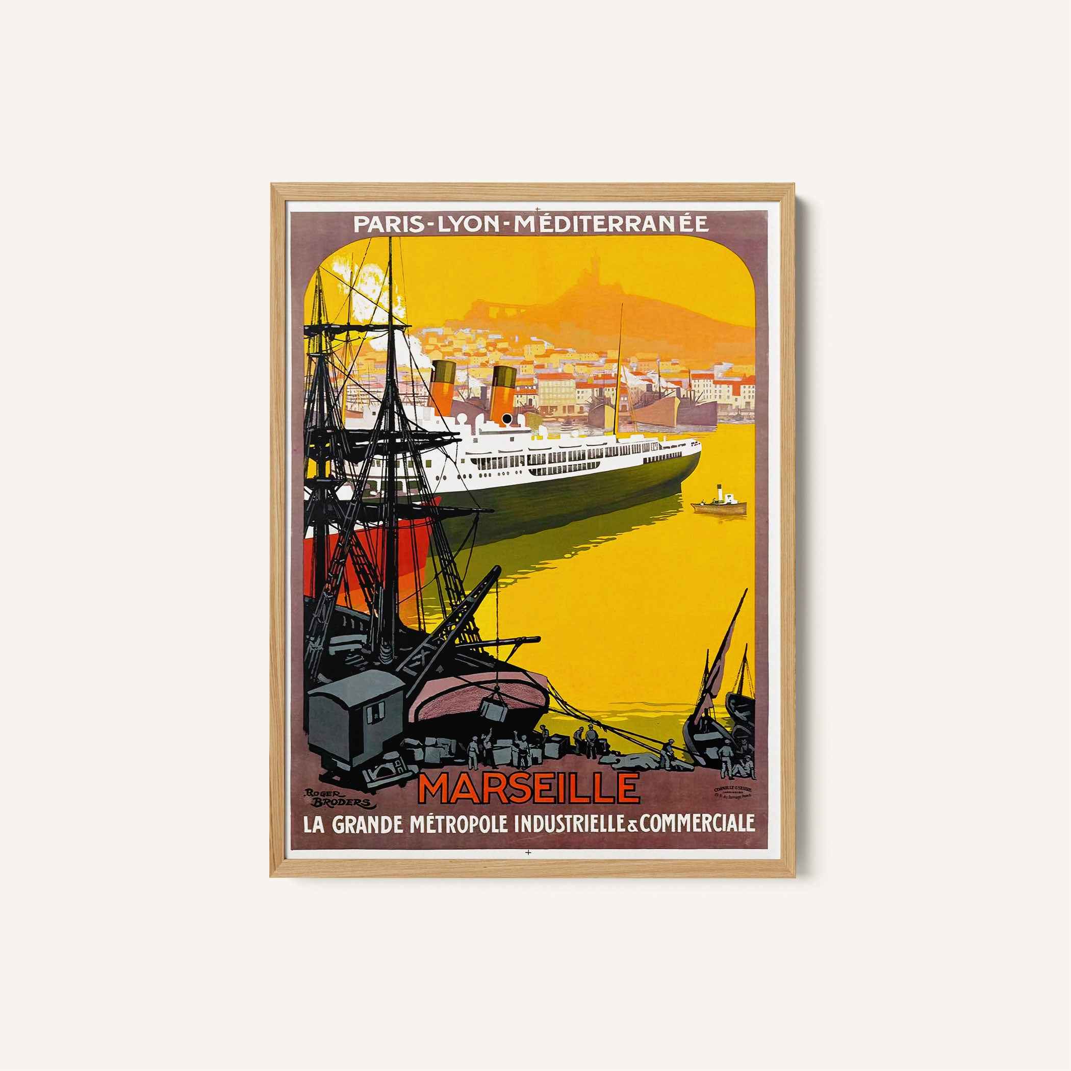 Port of Marseille Travel Poster Print