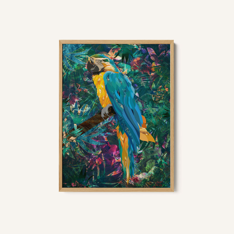 Tropical Floral Jungle - Macaw