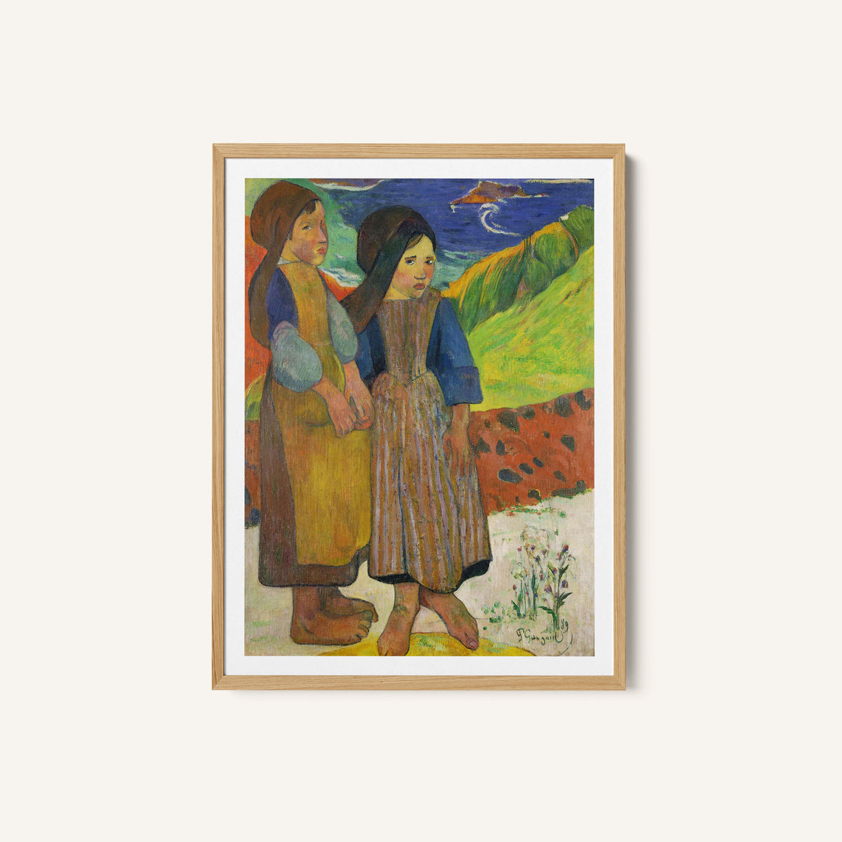Two Breton Girls by the Sea