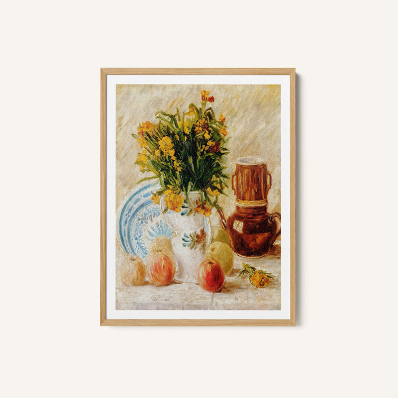 Coffeepot with Flowers and Fruit