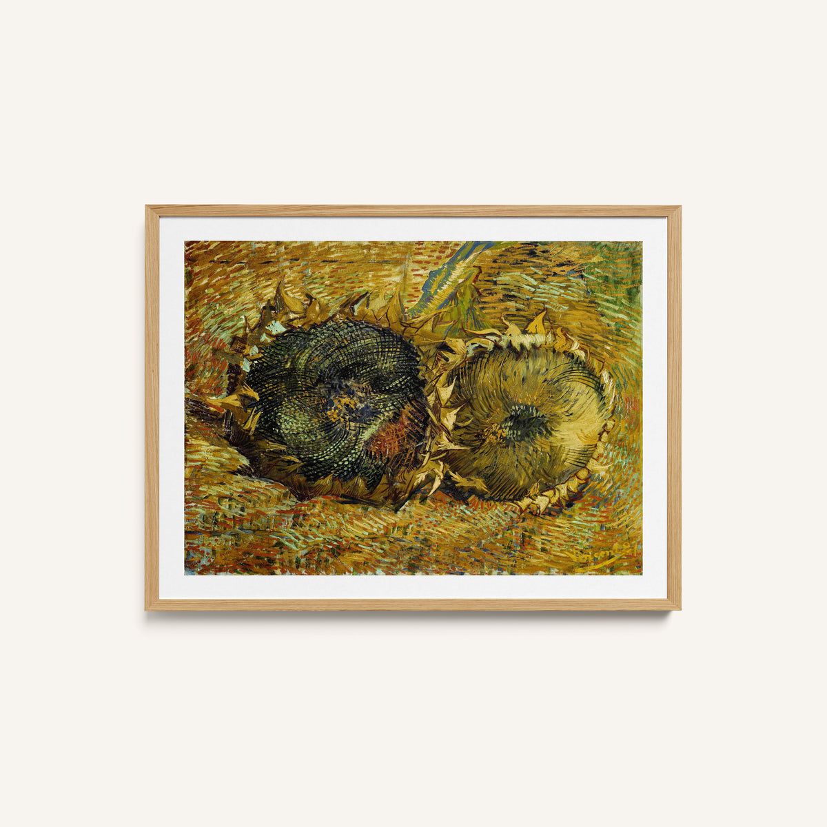 Still Life with Two Sunflowers
