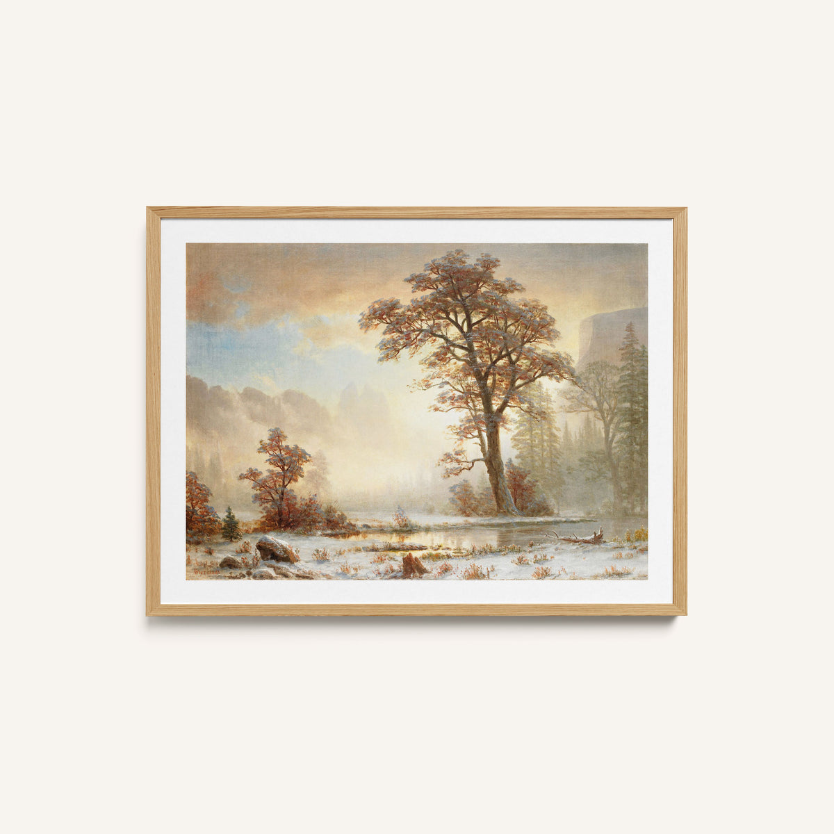 Valley of the Yosemite-First Snowfall of the Year (About 1863)
