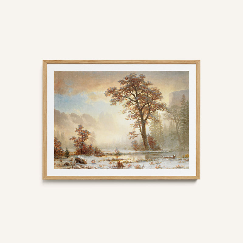 Valley of the Yosemite-First Snowfall of the Year (About 1863)