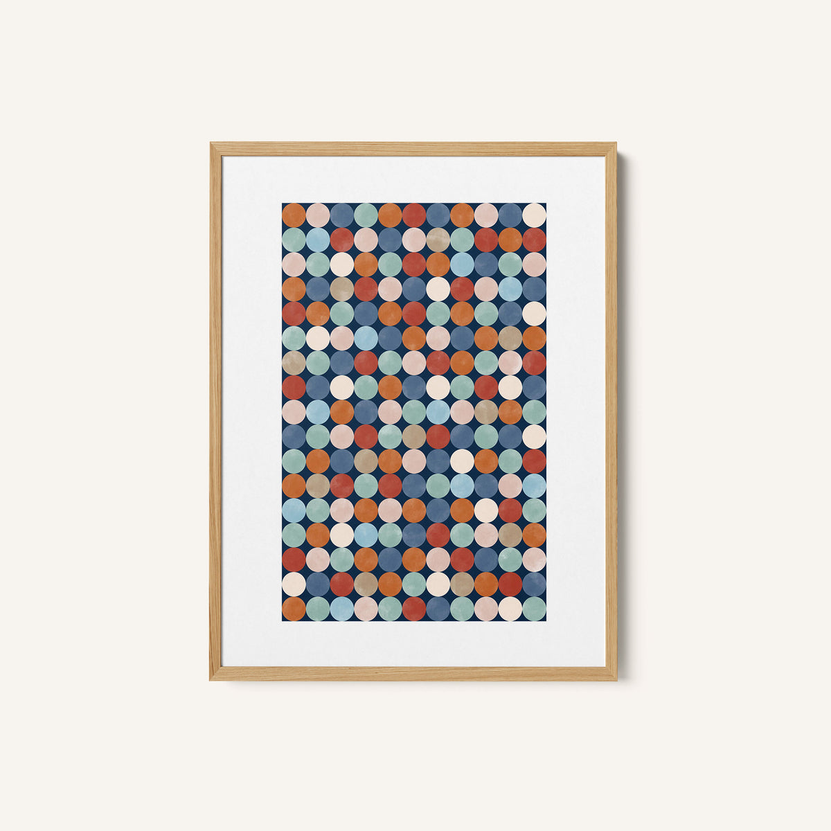 Vibrant Polka Dot Pattern In Earthy Tones