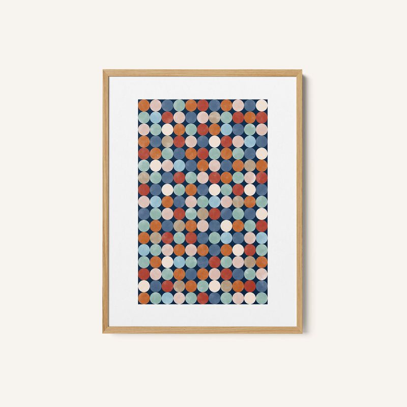 Vibrant Polka Dot Pattern In Earthy Tones