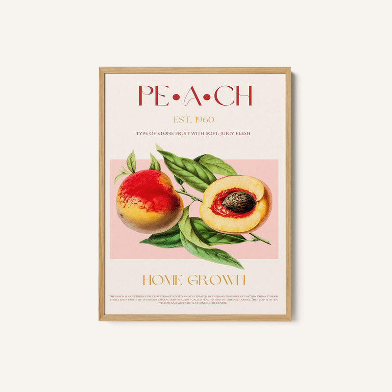 Vintage Style Peach Illustration