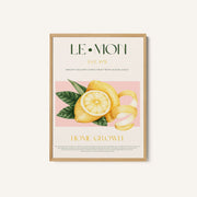 Vintage Style Sliced Lemon With Leaves – image 1